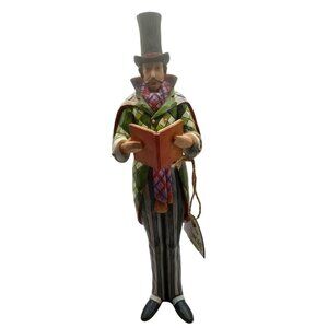 Jim Shore Victorian Caroler Figurine He Can A Carol Sing 14" Tall Handcrafted He